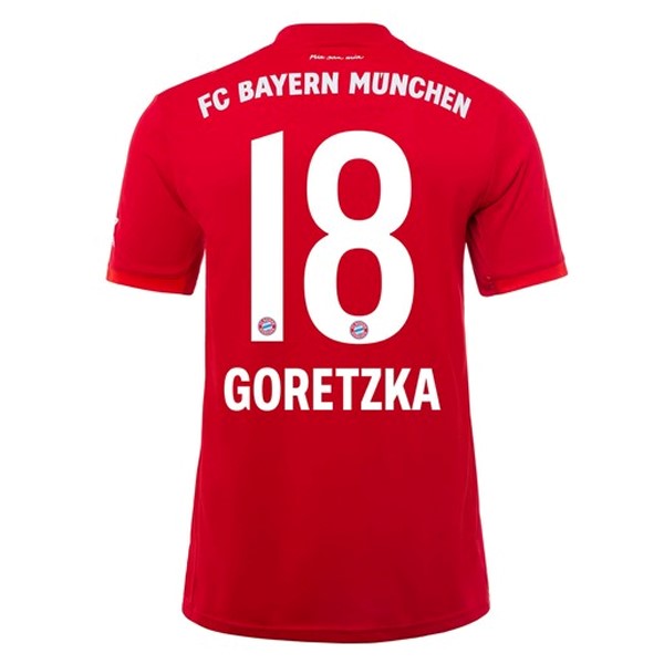 Maillot Football Bayern Munich NO.18 Goretzka Domicile 2019-20 Rouge